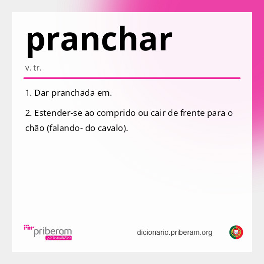 Significado de pranchar