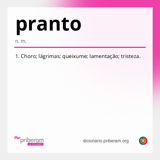 Significado de pranto