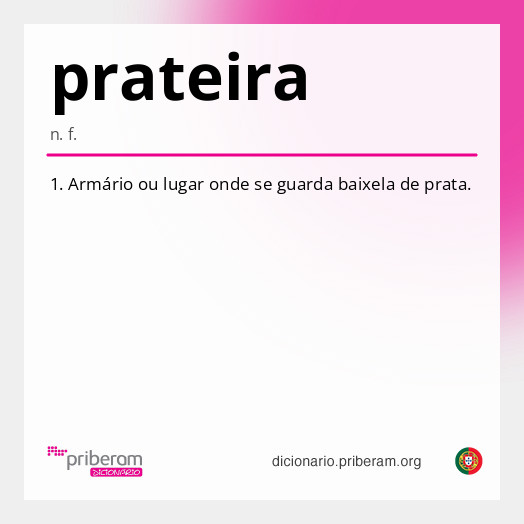 Significado de prateira