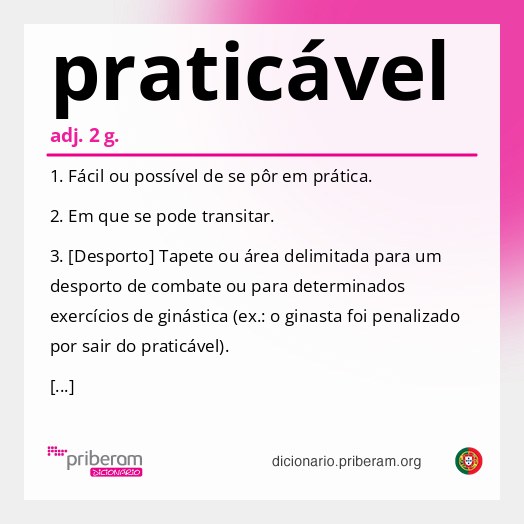 Significado de praticável