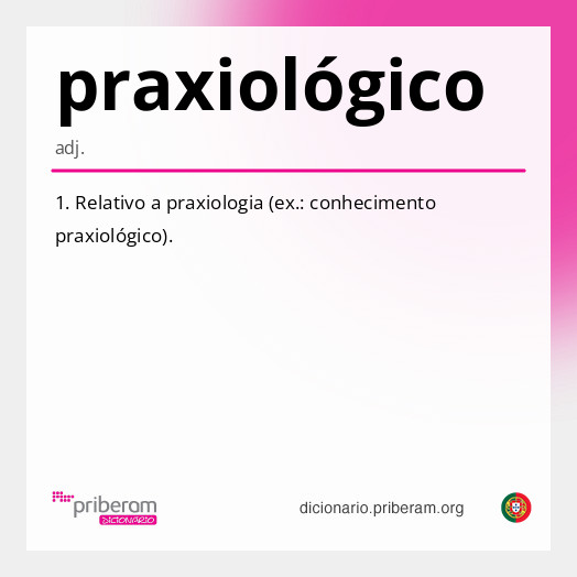 Significado de praxiológico