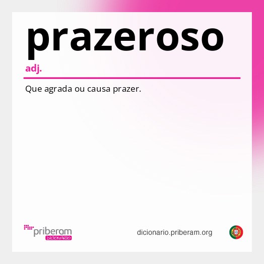 Significado de prazeroso
