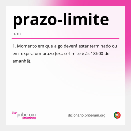 Significado de prazo-limite