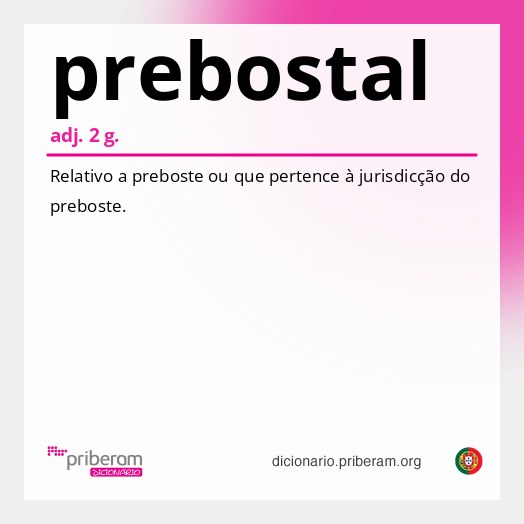 Significado de prebostal