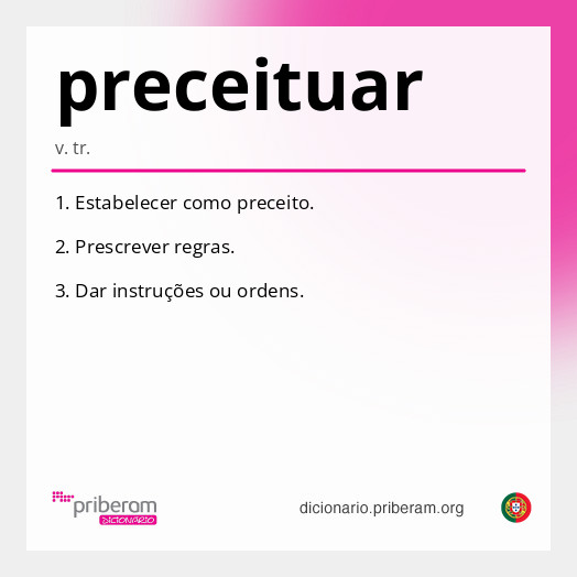 Significado de preceituar