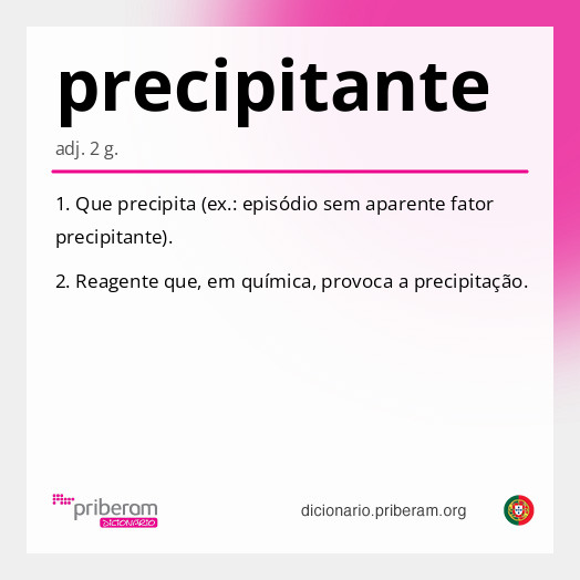 Significado de precipitante