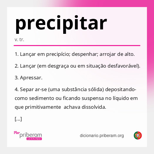 Significado de precipitar