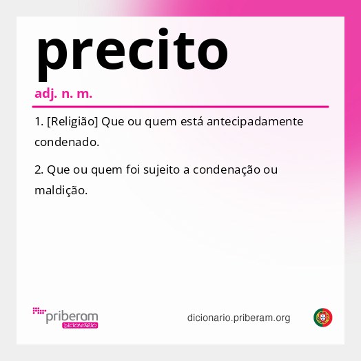 Significado de precito