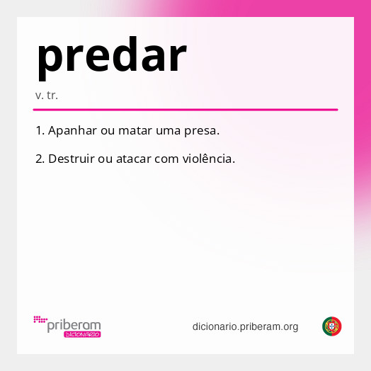 Significado de predar