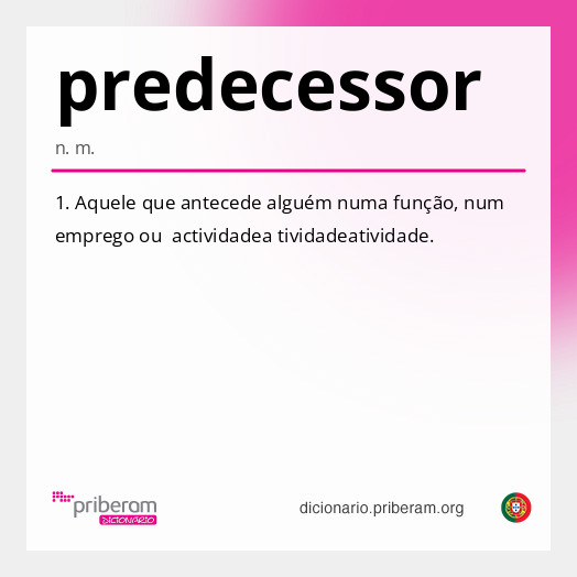 Significado de predecessor
