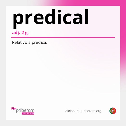 Significado de predical