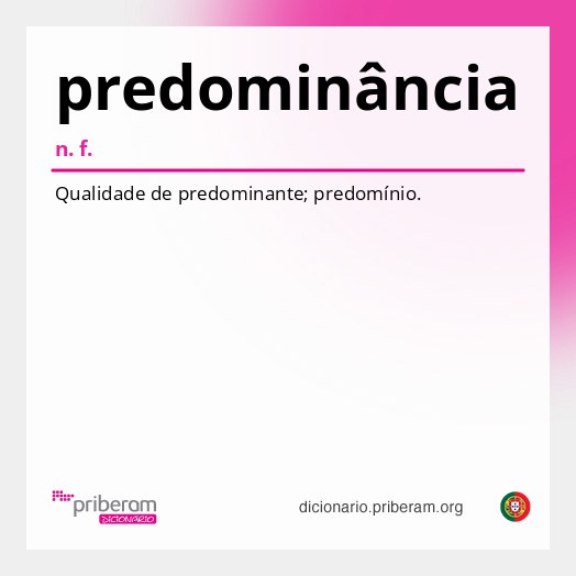 Significado de predominância