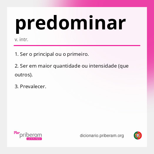 Significado de predominar