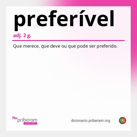 Significado de preferível