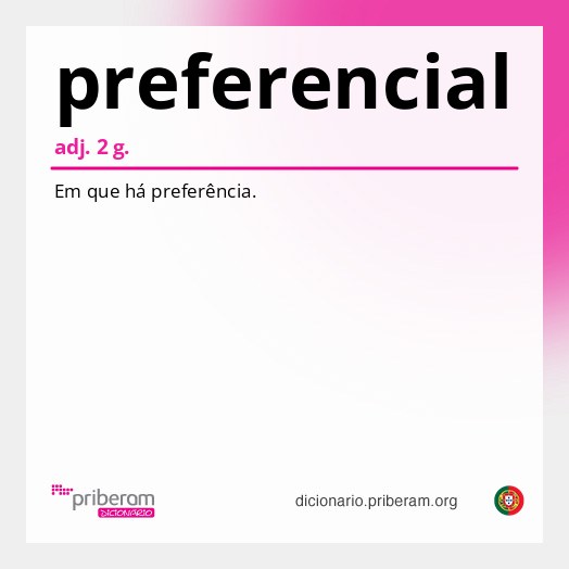 Significado de preferencial