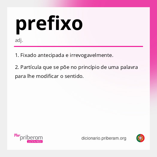 Significado de prefixo