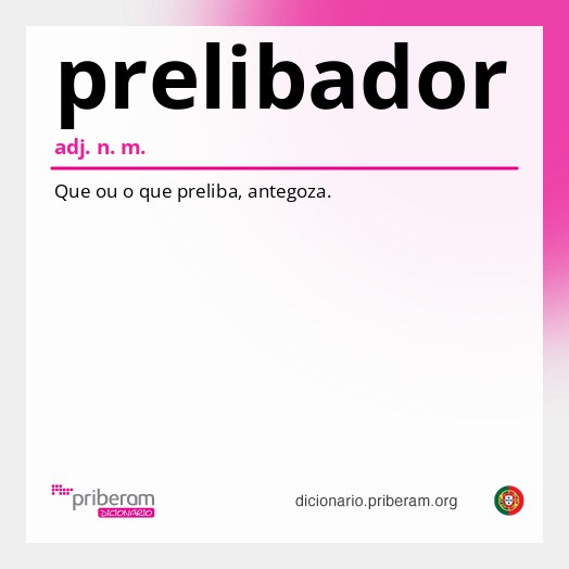 Significado de prelibador