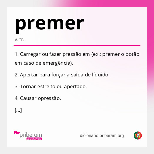 Significado de premer