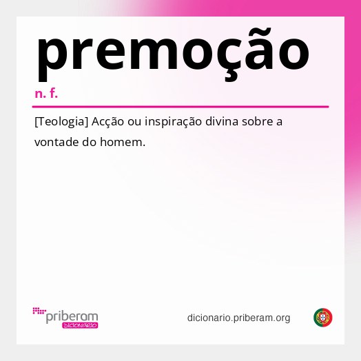 Significado de premoção
