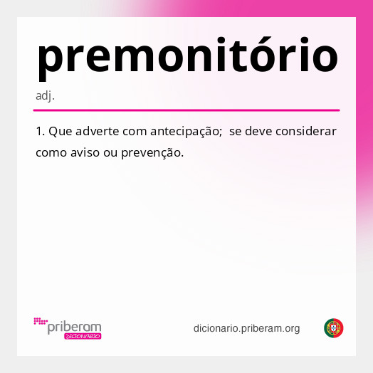 Significado de premonitório