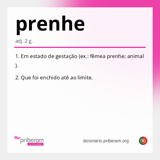 Significado de prenhe