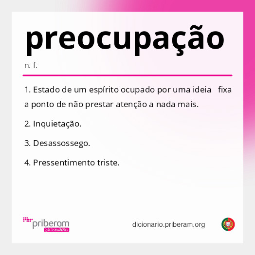 Significado de preocupação