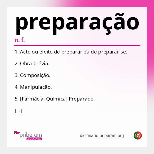 Significado de preparação