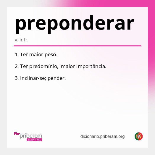 Significado de preponderar
