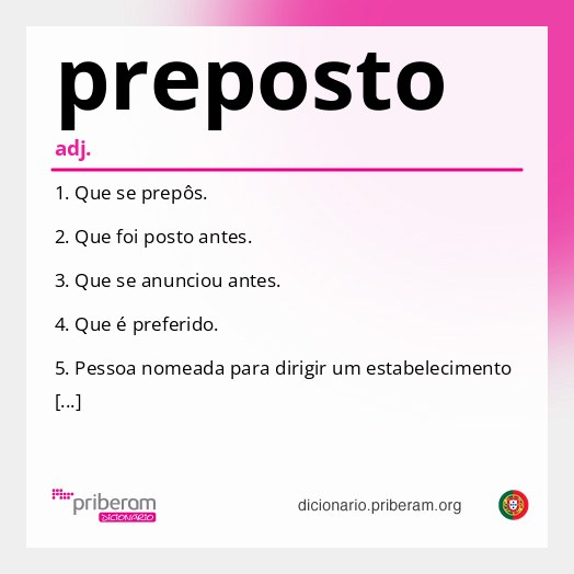 Significado de preposto