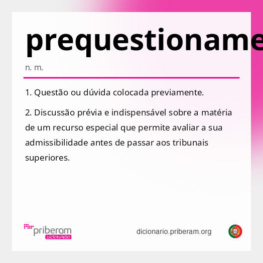 Significado de prequestionamento