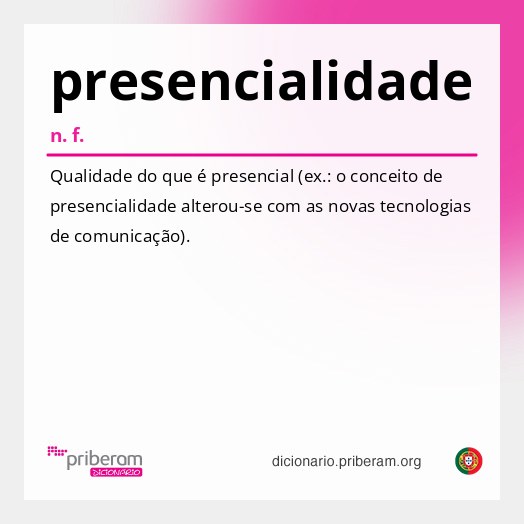 Significado de presencialidade