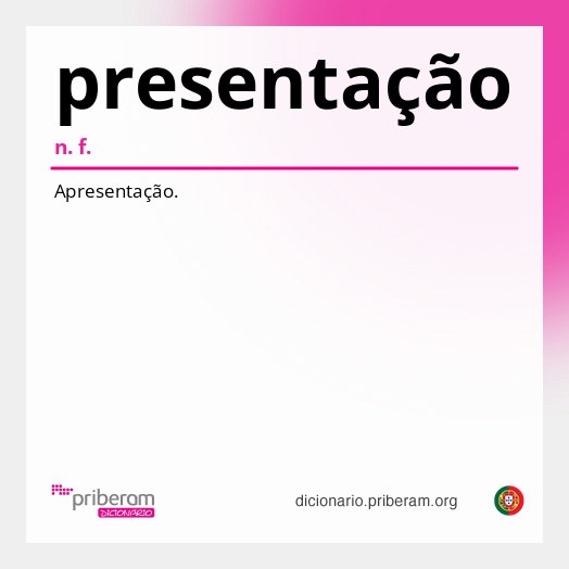 Significado de presentação
