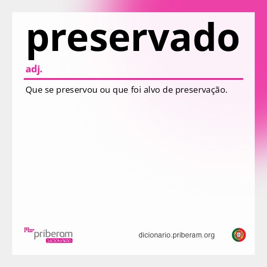 Significado de preservado
