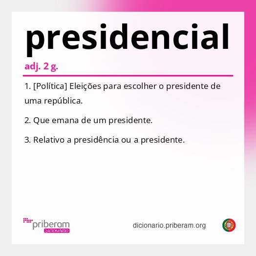 Significado de presidencial