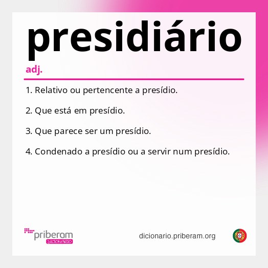 Significado de presidiário