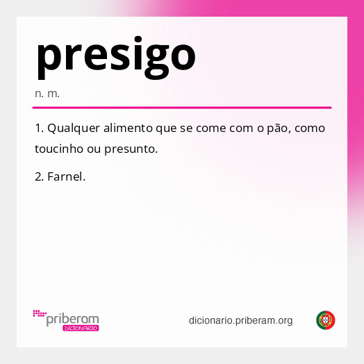 Significado de presigo