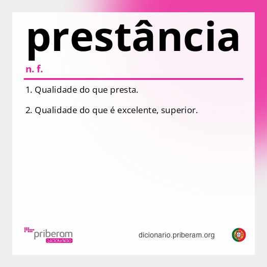 Significado de prestância
