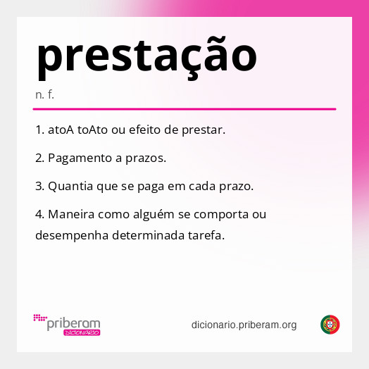 Significado de prestação
