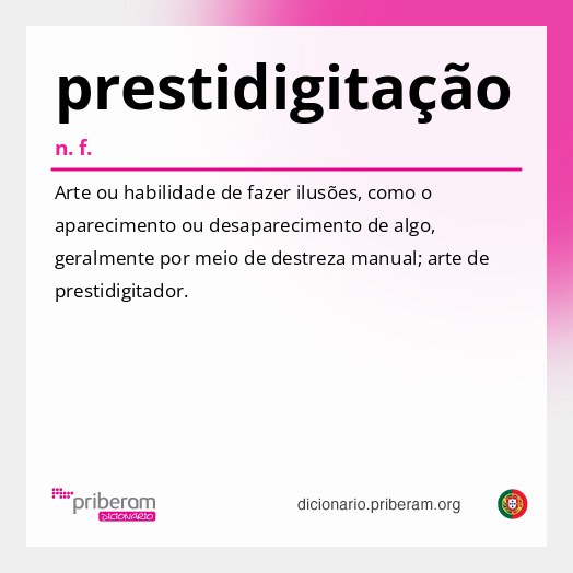 Significado de prestidigitação
