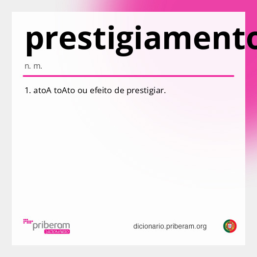 Significado de prestigiamento