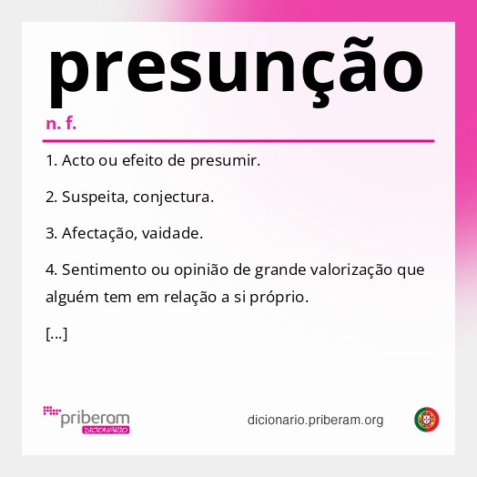 Significado de presunção