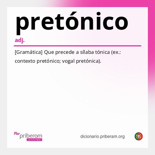 Significado de pretónico
