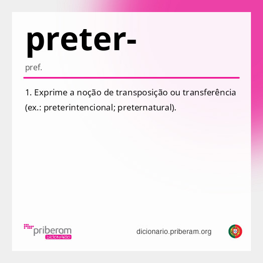 Significado de preter-