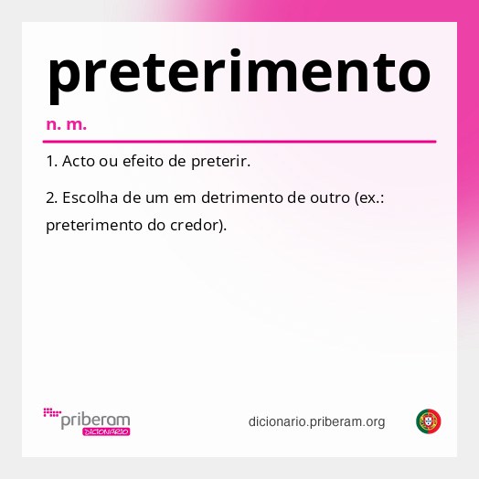 Significado de preterimento
