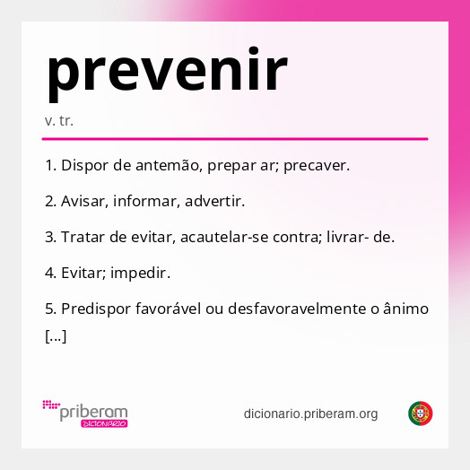 Significado de prevenir