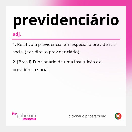 Significado de previdenciário