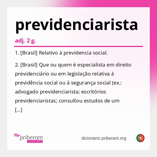 Significado de previdenciarista