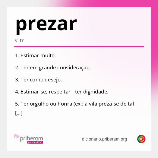 Significado de prezar