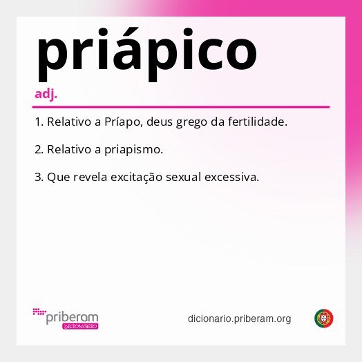 Significado de priápico