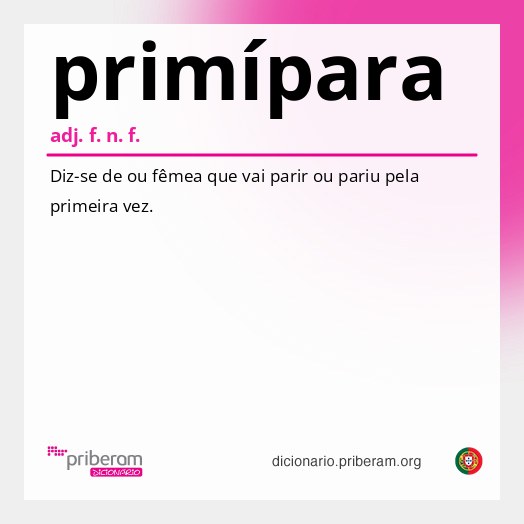 Significado de primípara